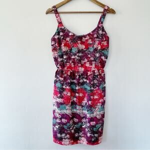 BeBop Multicolor Floral Mini Slip Dress Size Medium EUC